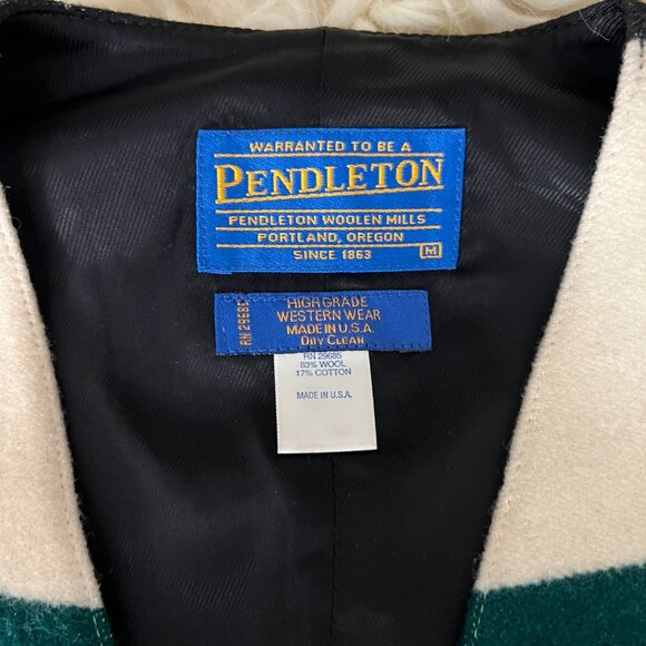 Vintage Pendleton Hudson Bay Striped Wool Vest Mens Medium - Picture 3 of 7